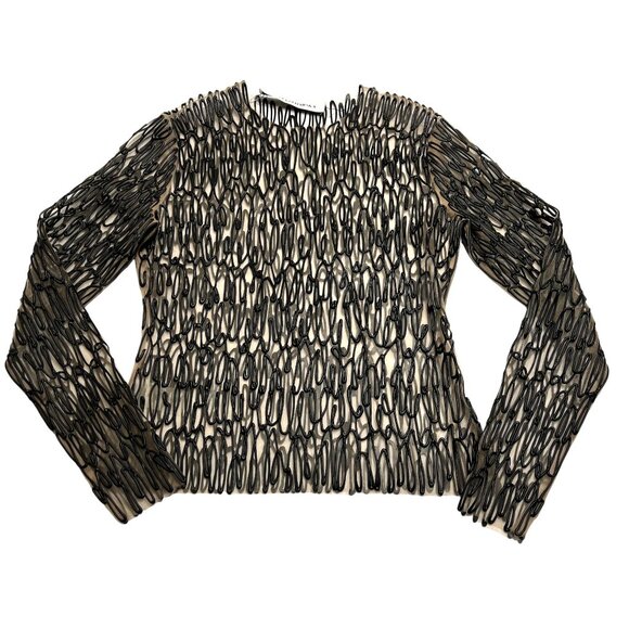 Kasia Kucharska Rubber Long Sleeve Top in Black - Picture 2 of 5